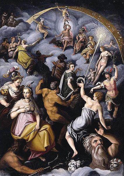 Jacopo Zucchi The Assembly of the Gods Spain oil painting art